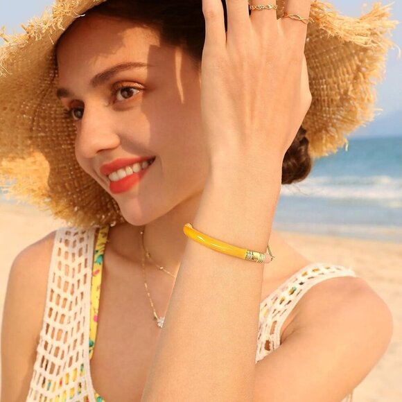 Adjustable Gold Plated Women Bracelet Multi Layered Cuff Chain Jewelry - Picture 4 of 9